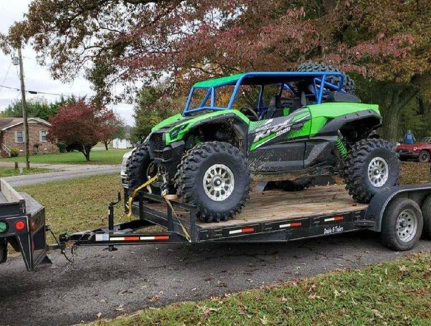 Authorities searching for stolen side by side