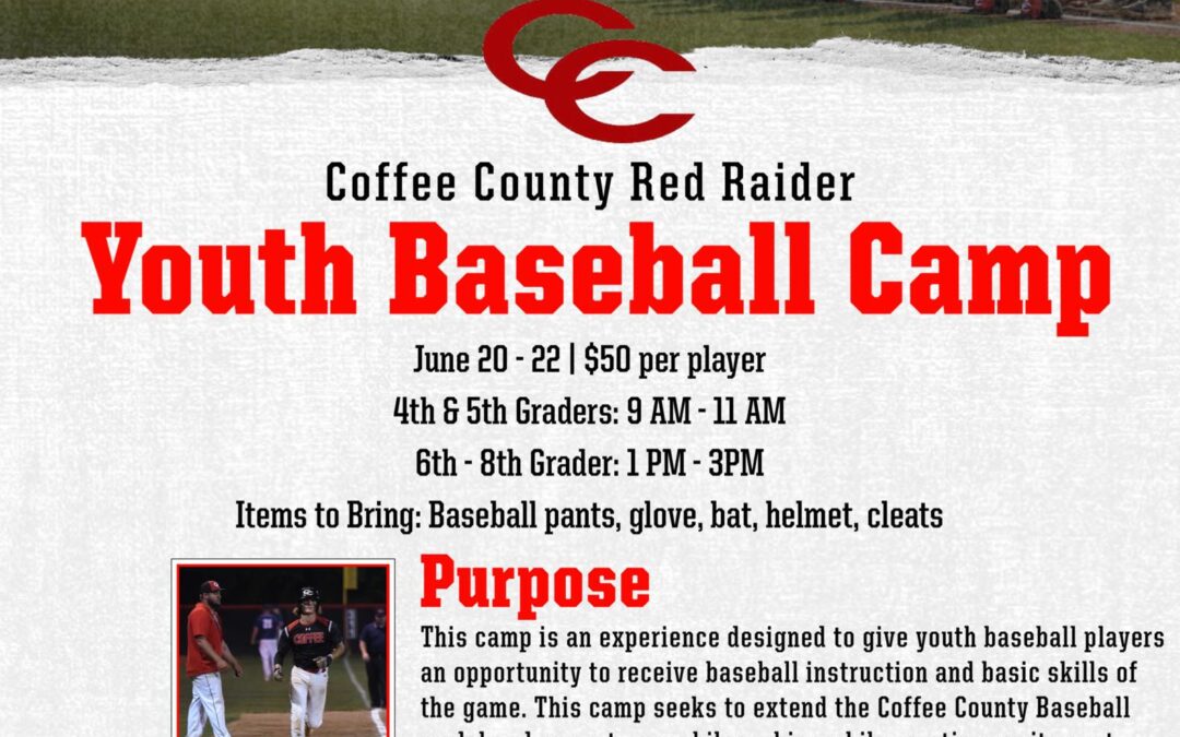Coffee County baseball camp is next week; click here to register