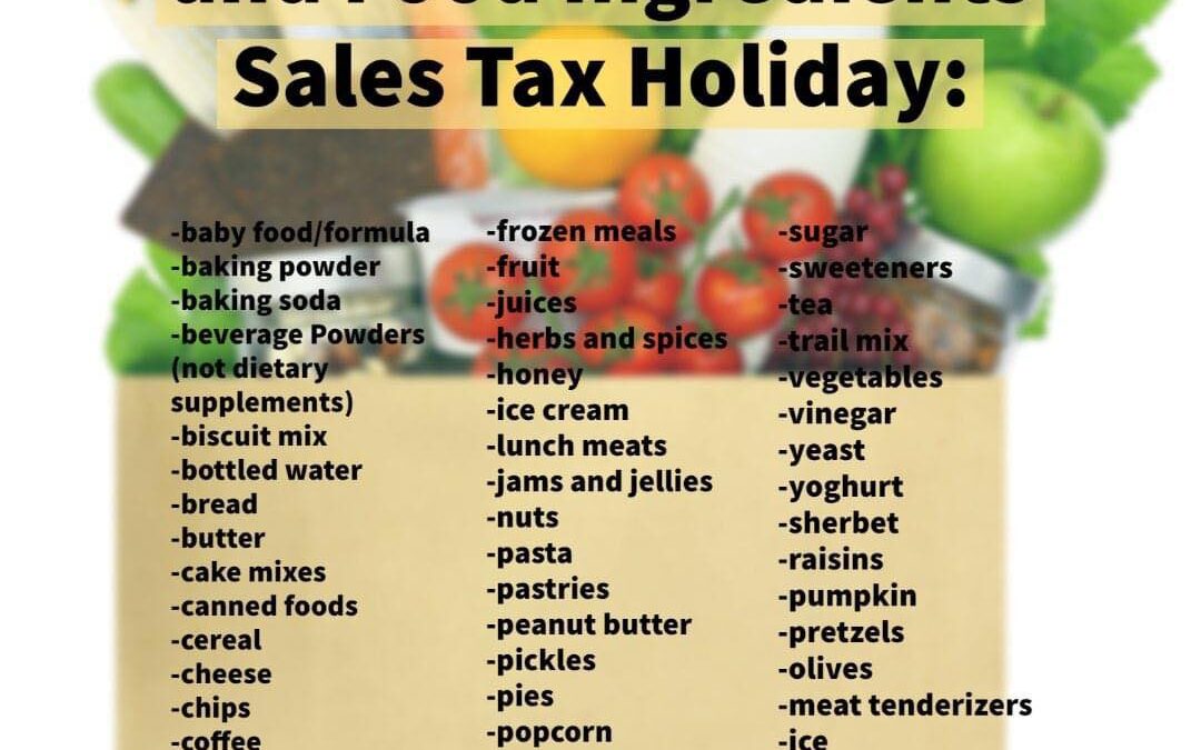 Tennessee groceries will be tax free for the entire month of August. Check here for a list of included items