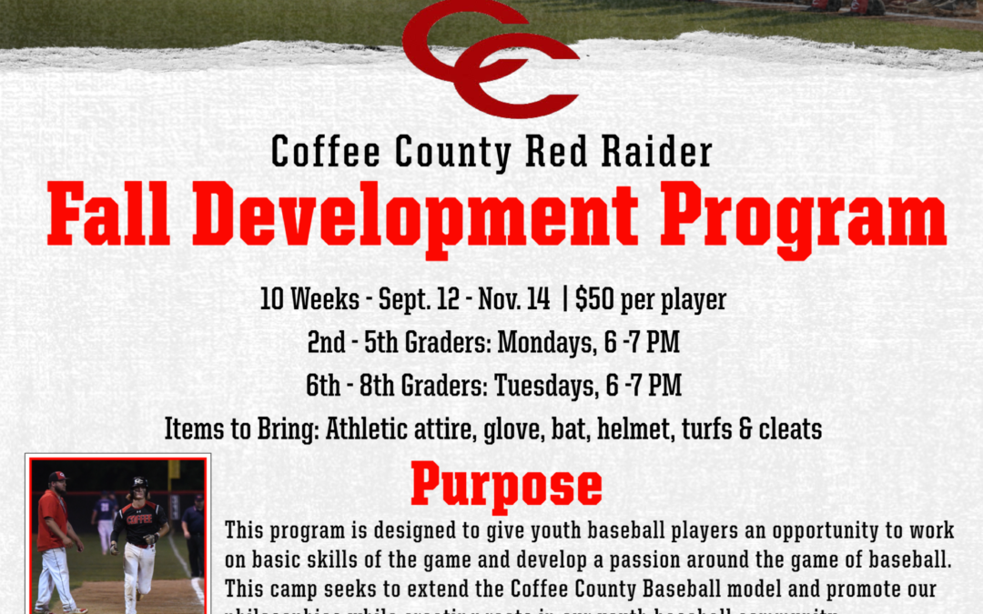 Raider baseball to host 10 week fall development camp for youth